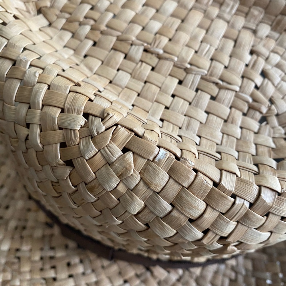 Vintage ALL SAINTS Straw Hat with Brown Ribbon! S/M - Picture 7 of 8